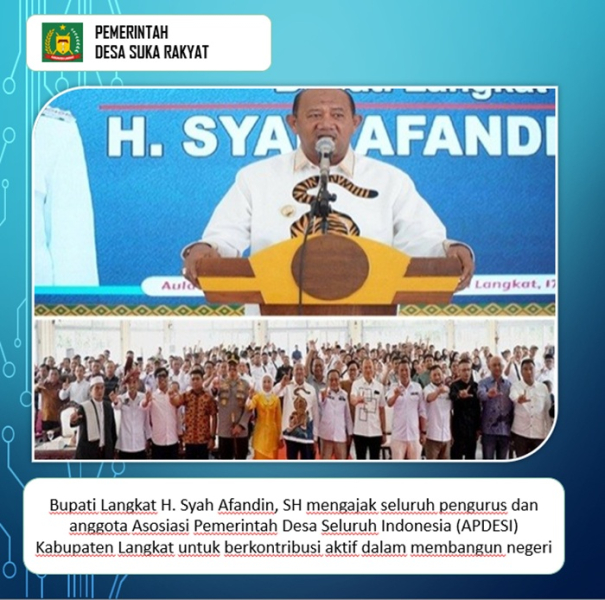 Musyawarah Cabang (Muscab) ke-IV DPC Apdesi Kabupaten Langkat