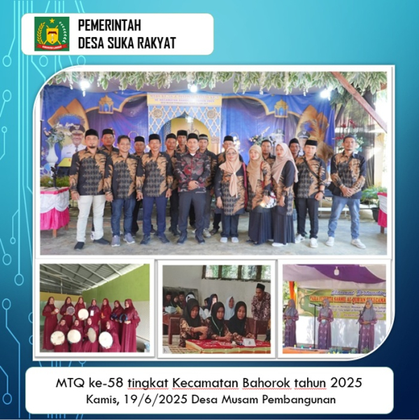 MTQ ke-58 tingkat Kecamatan Bahorok tahun 2025  Kamis, 19/6/2025, di Desa Musam Pembangunan.