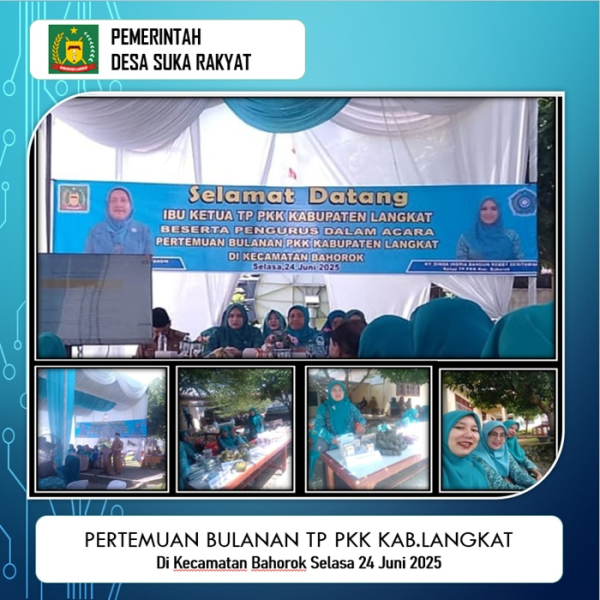 Pertemuan Bulanan TP PKK Kab.Langkat di Kecamatan Bahorok Selasa 24 Juni2025