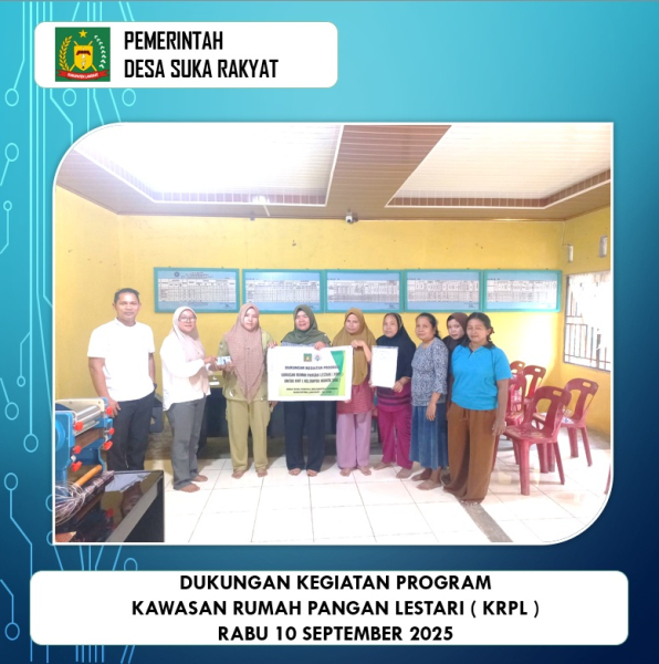 Dukungan Kegiatan Program Kawasan Rumah Pangan Lestari ( KPRL )