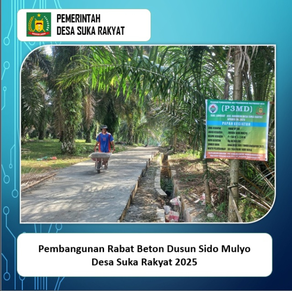 Pembangunan Rabat Beton, Dusun Sido Mulyo 2025