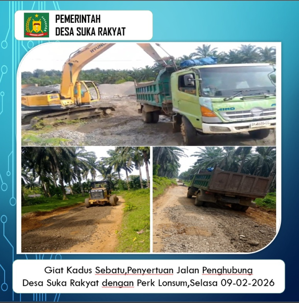 Penyertuan Jalan Penghubung Desa Suka Rakyat dengan PT Lonsum Bungara Est