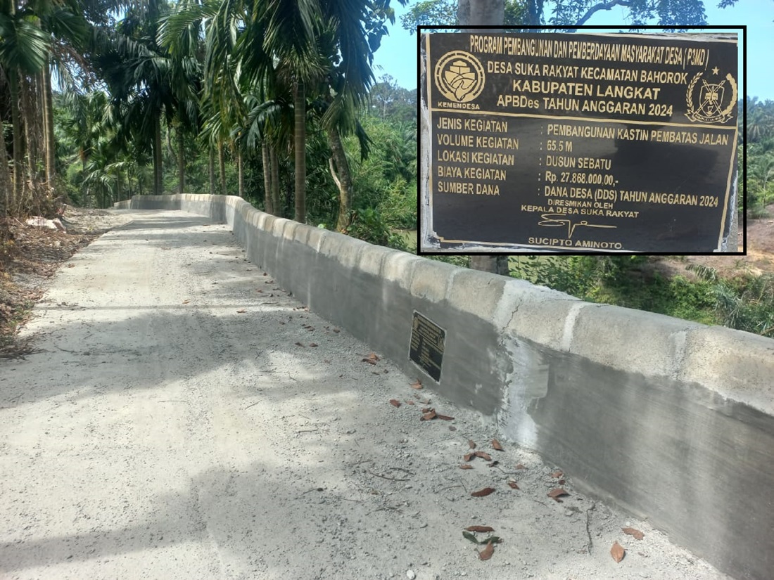 Pembangunan Kanstin Jalan Dusun Sebatu 2024