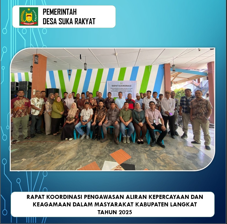 Rapat Koordinasi Pengawasan Aliran Kepercayaan dan Aliran Keagamaan Dalam Masyarakat Kabupaten Langkat Tahun 2025