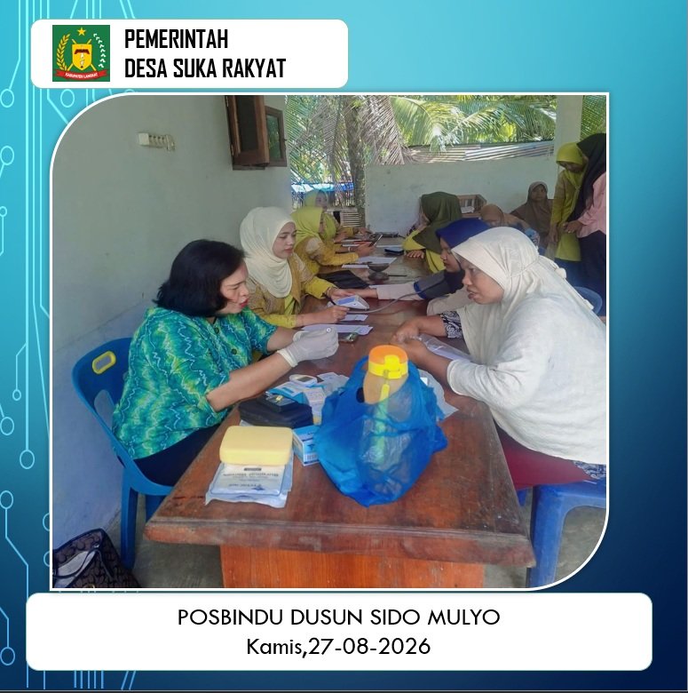Posbindu Dusun Sido Mulyo,kamis 27-08-2026 Posbindu Dusun Sido Mulyo,kamis 27-08-2026