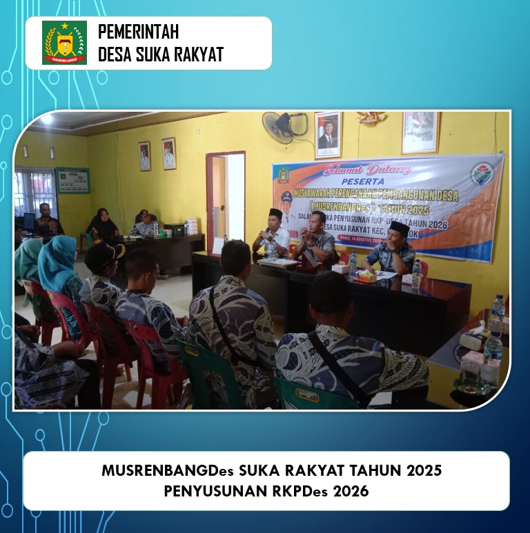 MUSRENBANGDES Suka rakyat Tahun 2025,Penyusunan RKPDes T.a 2026