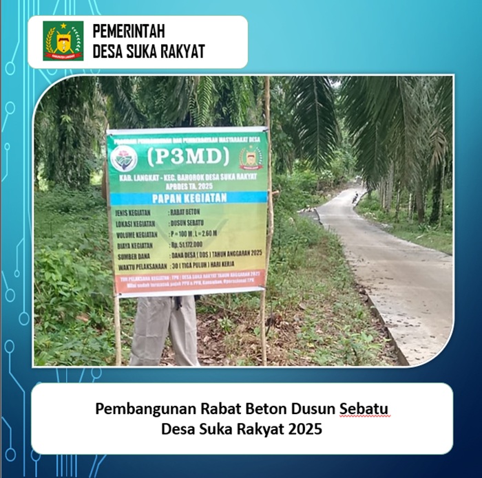 Pembangunan Rabat Beton, Dusun Sebatu 2025