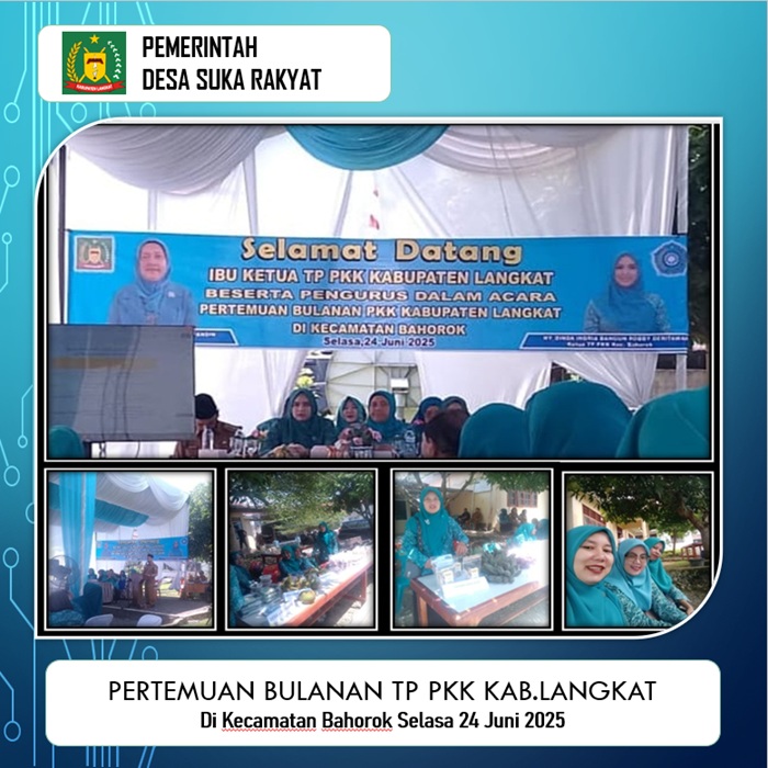 Pertemuan Bulanan TP PKK Kab.Langkat di Kecamatan Bahorok Selasa 24 Juni2025